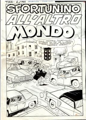 Colantuoni, Tiberio - 12 Original page - Tiramolla #2 - "Sfortunino all’altro mondo" - Storia originale completa - 1969 | Catawiki