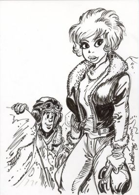 Walthéry, François - 1 Original drawing - Natacha - Le Grand Pari - 2021 | Catawiki