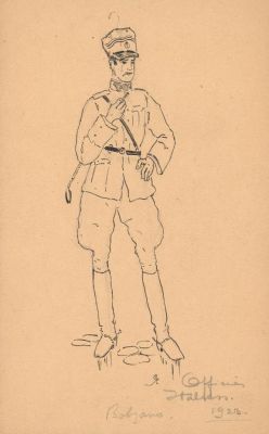 Hergé | Illustration originale, officier italien (1923) | Daniel Maghen