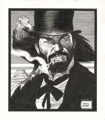 Ralph Meyer | Illustration originale inédite - Undertaker | Daniel Maghen