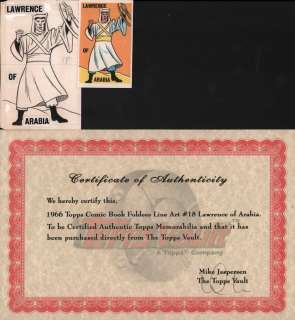 Wally Wood | 1966 Topps Comic Book Foldees Line Art #18 - Lawrence of Arabia | Anthony’s Comic Book Art