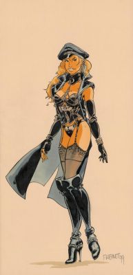 Félix Meynet | Illustration originale, ex-libris pour la librairie Amazonie BD, série BDSM | Daniel Maghen