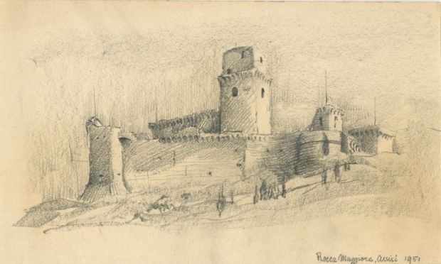 Dulieu, Jean - 1 Original drawing - vrij werk - Assisi - 1951 | Catawiki
