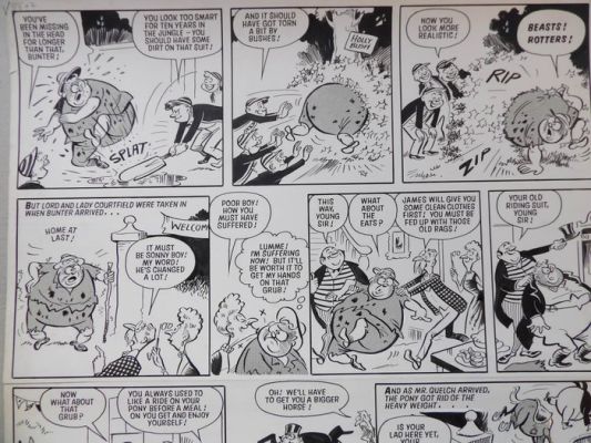 Parlett, Reg - 1 Original page - Parlett, Reg - Billie Turf - [Billy Bunter] - gepubliceerd in weekblad Sjors in de jaren ’60 | Catawiki