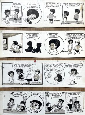 Morrie Turner - 4 Bandes dessinées originales — Signées - Wee Pals - 1972/1975