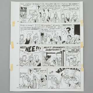 Jozef Van Hove (Pom) (1919-2014) | De Barbier van Bombilla. Originele tekenplaat van de 26ste pagina uit het verhaal. Totaal van 4... | Bernaerts