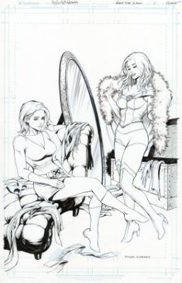 Kirkham, Tyler - GIANT-SIZE X-MEN: JEAN GREY AND EMMA FROST #1 Cover | ComicConnect