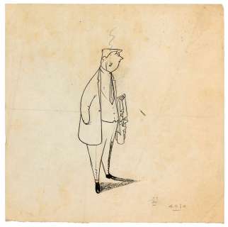 Sempé | Illustration à l’encre de Chine représentant un… | Millon