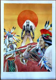ENRIQUE BRECCIA - Copertina per il cartonato a colori Tex ‘Snakeman’. Cm. 29,5 x 42,5. Anno di esecuzione 2021. Firmata.