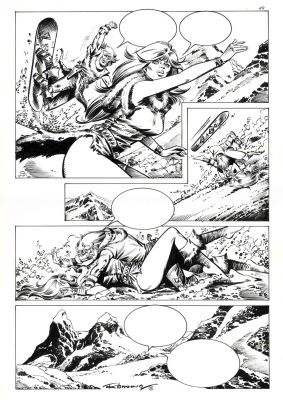 Enric Badia Romero | Summer Sale (Ends August 31) // Romero – Original page Axa: Beauty and the Beast | Origin Of Comics