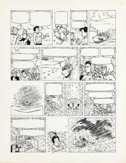 Craenhals | Les 4 As, planche n°12 à l’encre de Chine et… | Millon