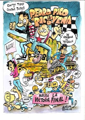 Carlos Azagra | National Comic Book Special (Through September 25) / Original drawing: Pedro Pico y Pico Vena – Azagra y Revuelta + Dedicated comic | Origin Of Comics