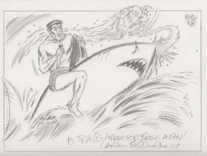 Allen Bellman - sub-mariner & human torch vs shark