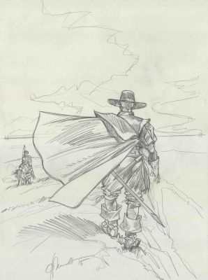 Joan Mundet | Original drawing – El Capitán Alatriste – Mundet | Origin Of Comics