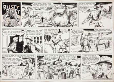 Frank Godwin Rusty Riley Sunday Comic Strip Original Art dated 1-24-54 (King Features Syndicate, 1954). Artist - | Heritage