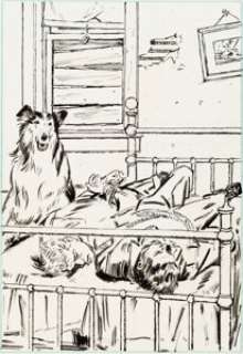 Harry Timmins Lassie Treasure Hunter Page 243 Illustration Original Art (Whitman, 1960). Striking illustration - | Heritage