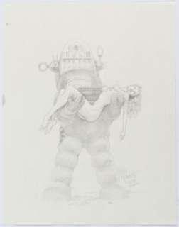 Mike Okamoto - Robbie the Robot Illustration Original Art (1993). From the moment he came on the silver screen -