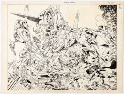 Brian Buniak and Rich Buckler Blue Ribbon Comics #13 Unused Wraparound Cover (1984). It’s not clear why this - | Heritage