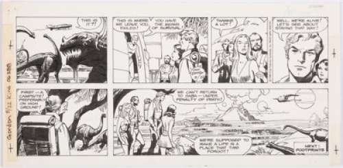 Dan Barry Flash Gordon Sunday Comic Strip Original Art dated 5-22-88 (King Features Syndicate, 1988). Exiled in - | Heritage