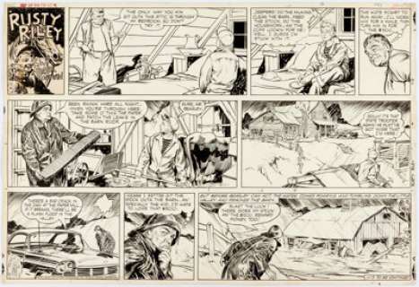Frank Godwin Rusty Riley Sunday Comic Strip Original Art dated 11-3-57 (King Features Syndicate, 1957). Rusty - | Heritage