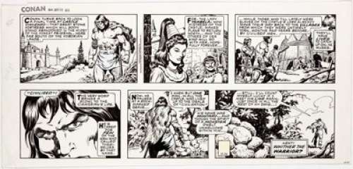 Ernie Chan Conan Sunday Comic Strip Original Art dated 8-26-79 (Register and Tribune Syndicate, 1979). This - | Heritage