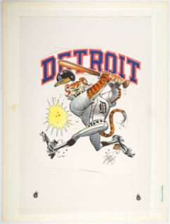 Jack Davis Detroit Tigers Baseball Illustration Original Art (Hot Shots, c. 1988-1992). Whether you are a fan - | Heritage