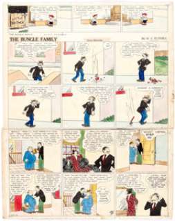 Harry J. Tuthill (as H.J. Tuthill) The Bungle Family and Little Brother Sunday Comic Strips Original Art Group - | Heritage