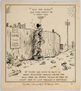 Fontaine Fox Toonerville Folks Daily Comic Strip Original Art (McNaught Syndicate, undated). Mickey (himself) -