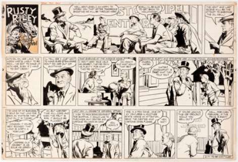 Frank Godwin Rusty Riley Sunday Comic Strip Original Art dated 2-17-57 (King Features, 1957). Frank Godwin’s - | Heritage