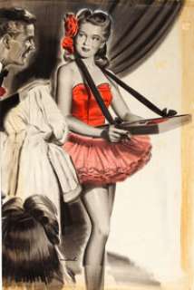 Michael Silver - Advertising Painting Original Art (c. 1940s). The Lady in Red, the fella’s are crazy about the - | Heritage