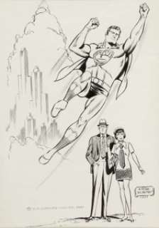 Wayne Boring - Superman/Clark/Lois Illustration Original Art (1961).... | Heritage
