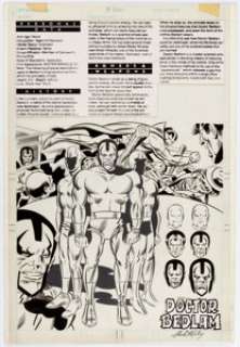 Jack Kirby and Mike Machlan Who‘s Who: The Definitive Directory of the DC Universe #6 Page 22 "Doctor Bedlam" Illu...