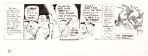 Dan O‘Neill Odd Bodkins Daily Comic Strip Original Art dated 7-21-70 (Chronicle Publ., 1970)....