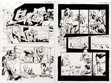 Norm Breyfogle Bloodshot #35 Page 13-14 Original Art (Valiant, 1995).... (Total: 2 Original Art) | Heritage