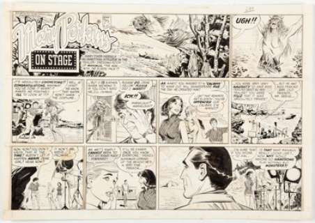 Leonard Starr Mary Perkins, On Stage Sunday Strip Original Art dated 6-27-65 (Chicago Tribune, 1965).... | Heritage