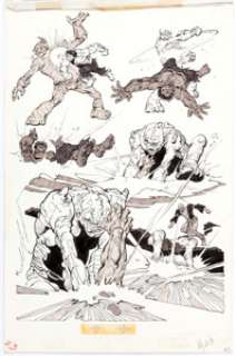 Jim Starlin and Alex NiÃ±o Rampaging Hulk #4 Story Page 23 Original Art (Marvel, 1977).... | Heritage