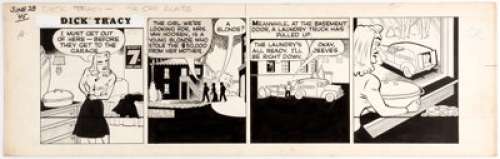 Chester Gould Dick Tracy Daily Comic Strip Original Art, dated 6-28-45 (Chicago Tribune, 1945).... | Heritage