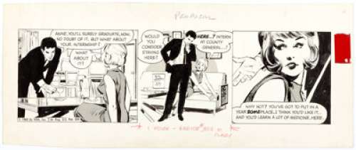 Neal Adams Ben Casey Daily Comic Strip Original Art dated 3-9-65 (NEA, 1965).... | Heritage
