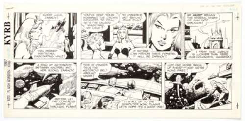 Dan Barry Flash Gordon Sunday Comic Strip Original Art Group of 3 (King Features Syndicate, 1989).... (Total: 3 Original Art)