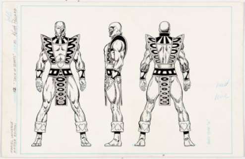 Keith Pollard Official Handbook of the Marvel Universe Master Edition #12 Jack of Hearts Illustration Original Art...