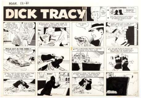 Chester Gould Dick Tracy Sunday Comic Strip Original Art, dated 3-12-61 (Chicago Tribune Syndicate, 1961).... | Heritage