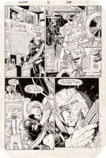Arthur Adams, Whilce Portacio, and Scott Williams Longshot #3 Story Page 10 Original Art (Marvel, 1985).... | Heritage