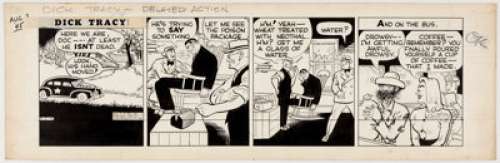Chester Gould Dick Tracy Daily Comic Strip Original Art dated 8-2-45 (News Syndicate Co., Inc., 1945). ... | Heritage