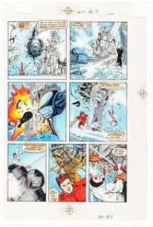  - Valiant Colorists Magnus Robot Fighter #8 Story Page 3 Color Production Original Art (Valiant, 1992)....