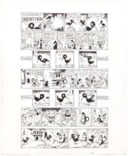  - Tony Millionaire Sock Monkey #1 Complete 1-Page Story "The Misadventures of Drinky Crow" Original Art (Dark Horse,...