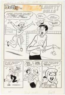 Dan DeCarlo (attributed) Archie’s Girls Betty and Veronica #50 Complete 6-Page Story "Liberty Belle" Original Art ... (Total: 6 Original Art) | Heritage