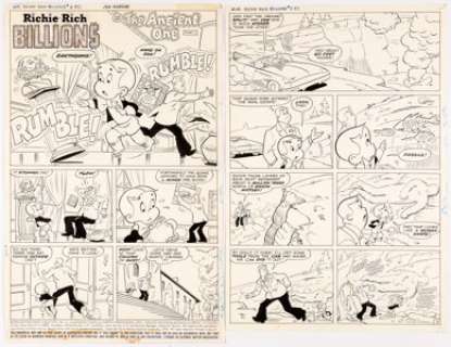 Warren Kremer Richie Rich Billions #5 Complete 10-Page Story "The Ancient One" Original Art (Harvey, 1975).... (Total: 10 Original Art) | Heritage