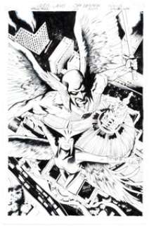 Greg Land and Jay Leisten Hawkman #28 Cover Hawkgirl Original Art (DC, 2004).... | Heritage