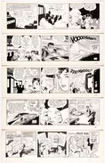  - Bob Lubbers (as Bob Lewis) and Al Capp Long Sam Daily Comic Strip Original Art Group of 20 (United Feature Syndica... (Total: 20 Original Art)