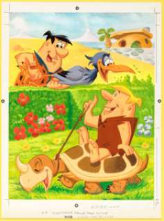 Hanna-Barbera Artist Flintstones Frame Tray Puzzle Cover Original Art (Whitman Publ., 1960s).... | Heritage